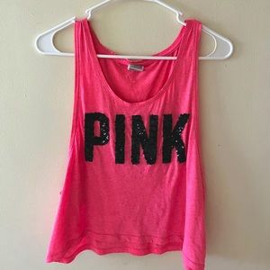 Pink Cropped tank top